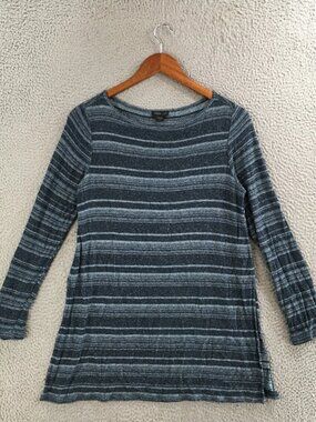 J. Jill Tunic Top Womens Small Petite Long Sleeve Casual Knit Striped Multicolor